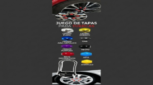 Tapas Decorativas para Tuerca Hex17 Cromo - Azul Metalico