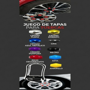 Tapas Decorativas para Tuerca Hex17 Cromo - Azul Metalico - Tapas Decorativas - Beta Repuestos