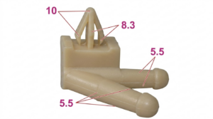 Seguro Plástico Modelo 2442 - Espiga 3/16