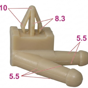 Seguro Plástico Modelo 2442 - Espiga 3/16 - Seguros Plásticos - Beta Repuestos