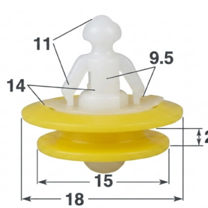Seguro Plástico MODELO 4158 - Empaque 25 Unidades - Para Tapicerías - Beta Repuestos