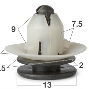 Seguro Plástico MODELO 4164 - Empaque 25 Unidades - Para Tapicerías - Beta Repuestos