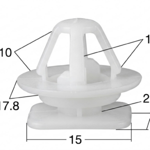 Seguro Plástico MODELO 4172 - Empaque 25 Unidades - Para Tapicerías - Beta Repuestos
