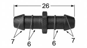 Seguro Plástico Modelo 5108 - Espiga 1/4