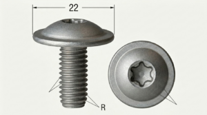 Seguro Plástico Modelo 5322 - M6 x 17mm