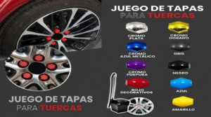 Tapas Decorativas para Tuerca Hex21 Cromo - Azul Metalico