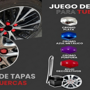 Tapas Decorativas para Tuerca Hex21 Cromo - Azul Metalico - Tapas Decorativas - Beta Repuestos