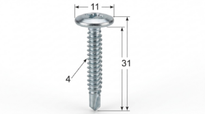 Seguro Plástico Modelo 4075 - M4 x 32mm