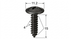 Seguro Plástico Modelo 4089 - M4 x 15mm