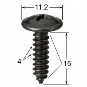 Seguro Plástico Modelo 4089 - M4 x 15mm - Seguros Plásticos - Beta Repuestos