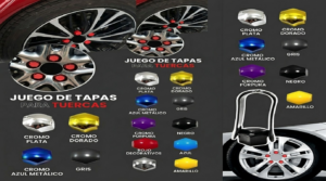 Tapas Decorativas para Tuerca Hex17 Cromo - Dorado