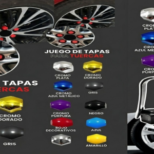 Tapas Decorativas para Tuerca Hex17 Cromo - Dorado - Tapas Decorativas - Beta Repuestos
