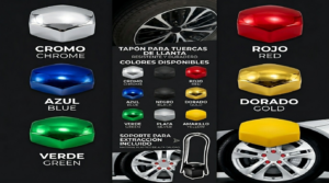 Tapas Decorativas para Tuerca Hex19 Cromo - Dorado