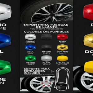 Tapas Decorativas para Tuerca Hex19 Cromo - Dorado - Tapas Decorativas - Beta Repuestos