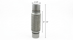 Tubo Flex con Acople Reforzado Doble Malla 2-1/4 x 8 x 12 Pulg.
