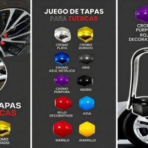 Tapas Decorativas para Tuerca Hex17 Cromo - Plata - Tapas Decorativas - Beta Repuestos