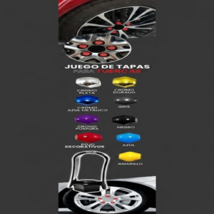 Tapas Decorativas para Tuerca Hex17 Rojo - Tapas Decorativas - Beta Repuestos