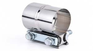 Abrazadera De Escape Doble Perno Acero Zincado 2 1/2 pulg. Altura 7,5 Cm