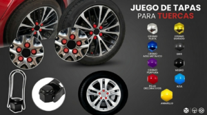 Tapas Decorativas para Tuerca Hex17 Negro