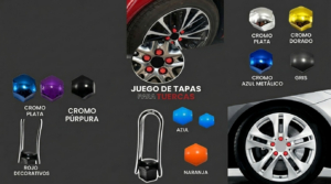 Tapas Decorativas para Tuerca Hex21 Negro