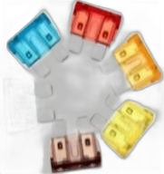 Fusible Tamaño Regular (Caja 100 Unidades) 10 Amperios Rojo