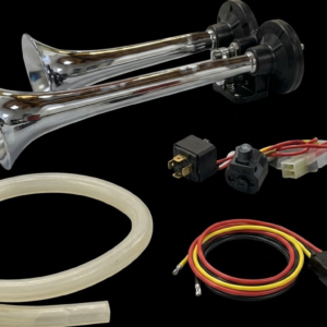 Corneta de Pito Doble con Compresor 12V - Pitos y Cornetas - Beta Repuestos