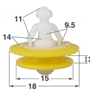 Seguro Plástico MODELO 4158 - Empaque 25 Unidades - Para Tapicerías - Beta Repuestos